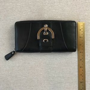 Authentic Coach leather wallet in black